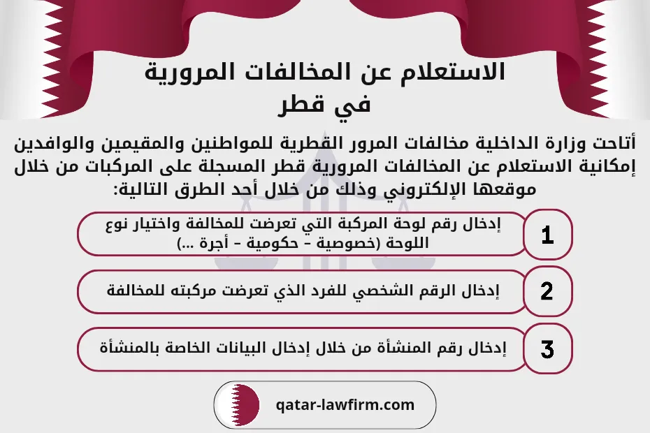 الاستعلام عن المخالفات المرورية في قطر