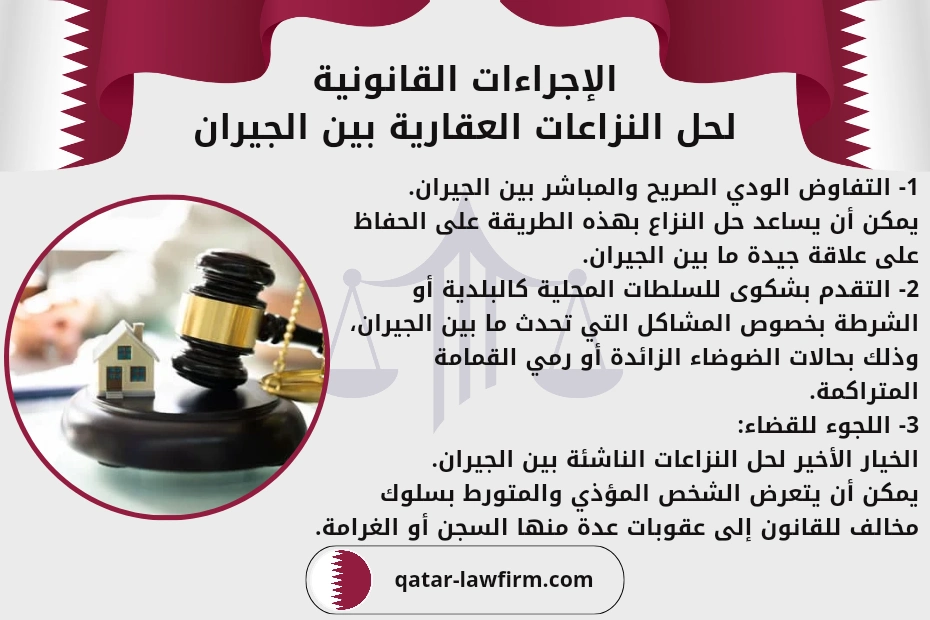 المنازعات العقارية بين الجيران في قطر
